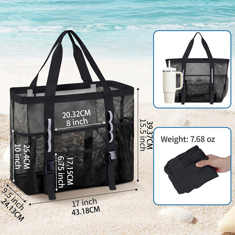 Multifunctional beach bag with mesh design Stornfield