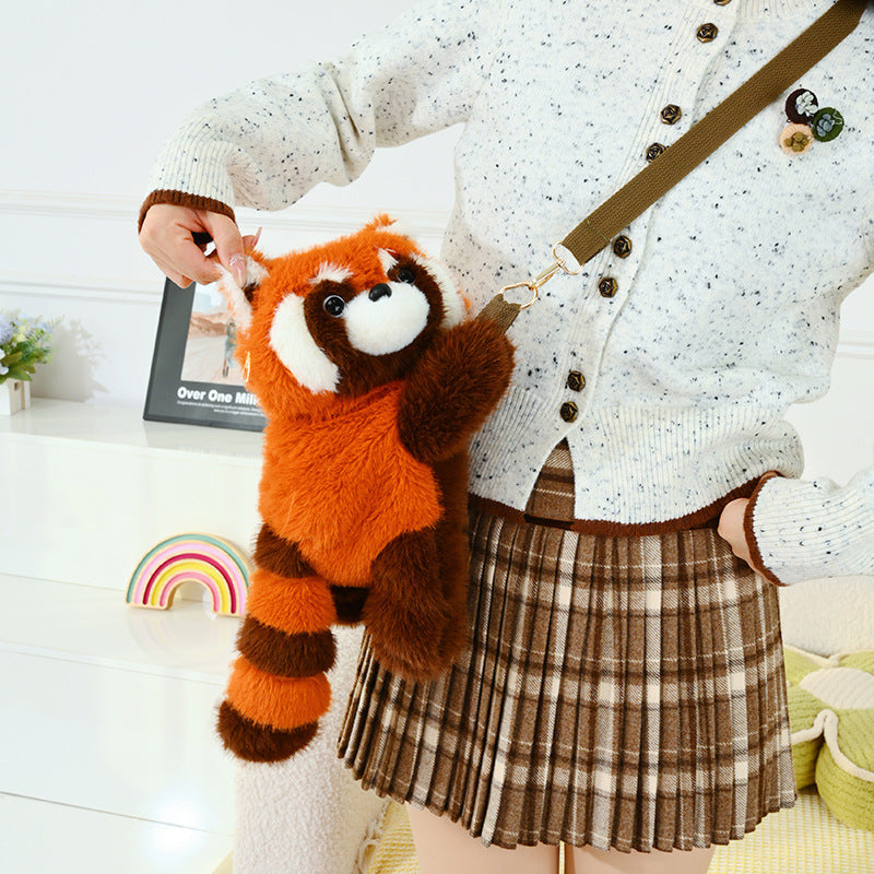 Plush Shoulder Bag with Cute Red Fox Design Stornfield