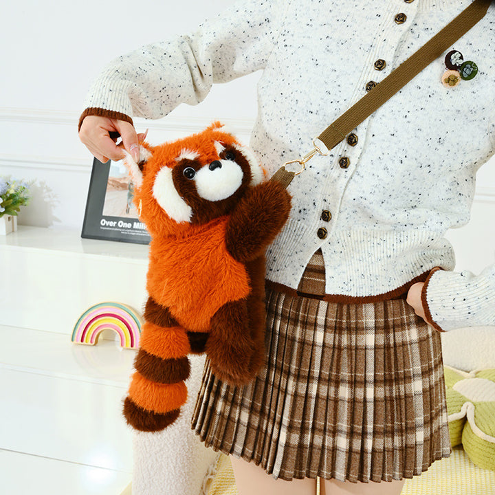 Plush Shoulder Bag with Cute Red Fox Design Stornfield