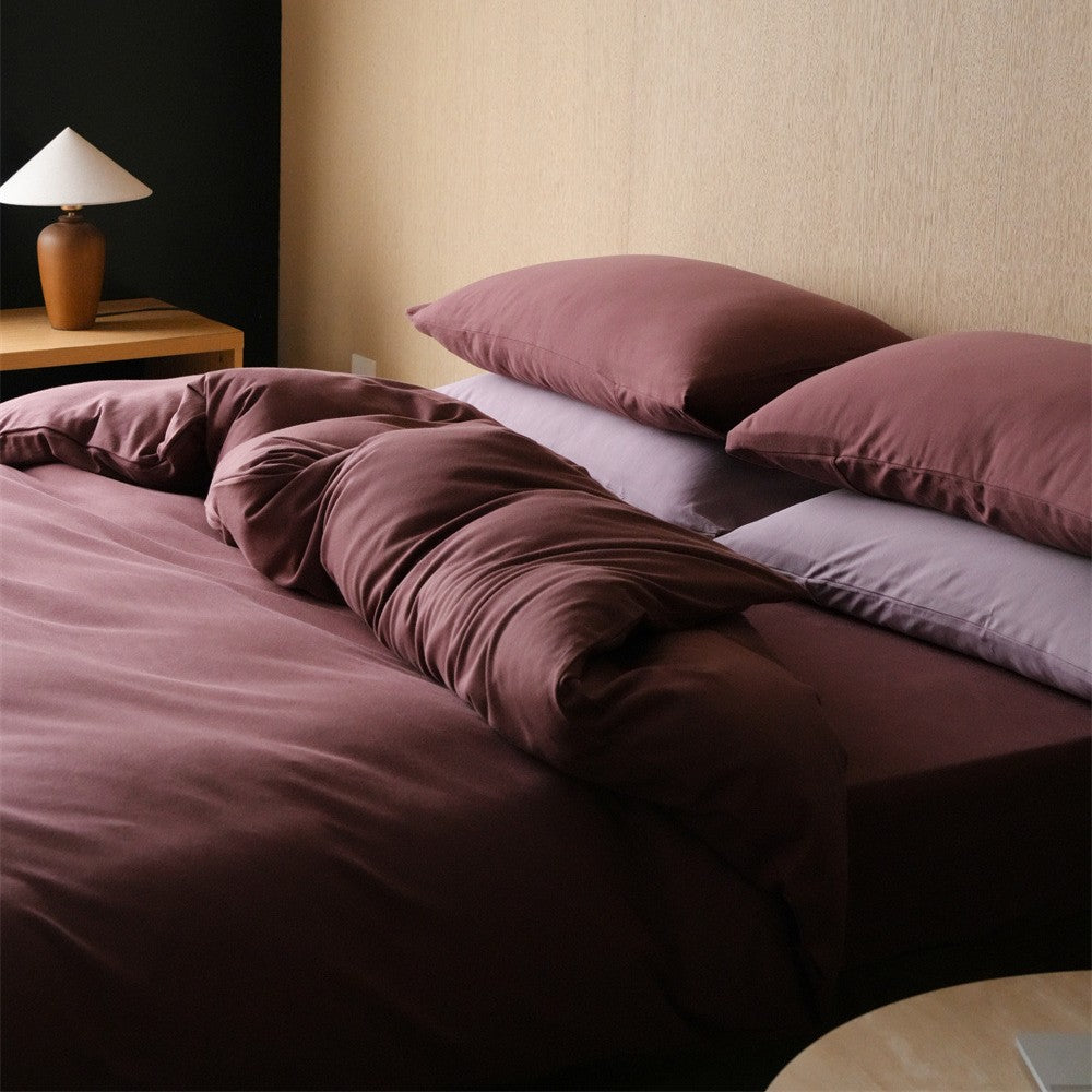 Premium Cotton Sateen Duvet Cover Set with Breathable Silky Finish