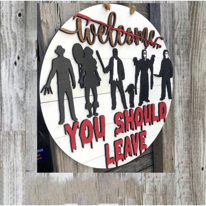 Halloween-Themed Wood Wall Decor