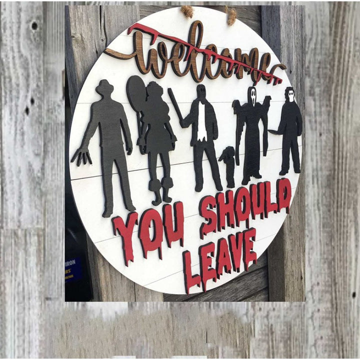 Halloween-Themed Wood Wall Decor