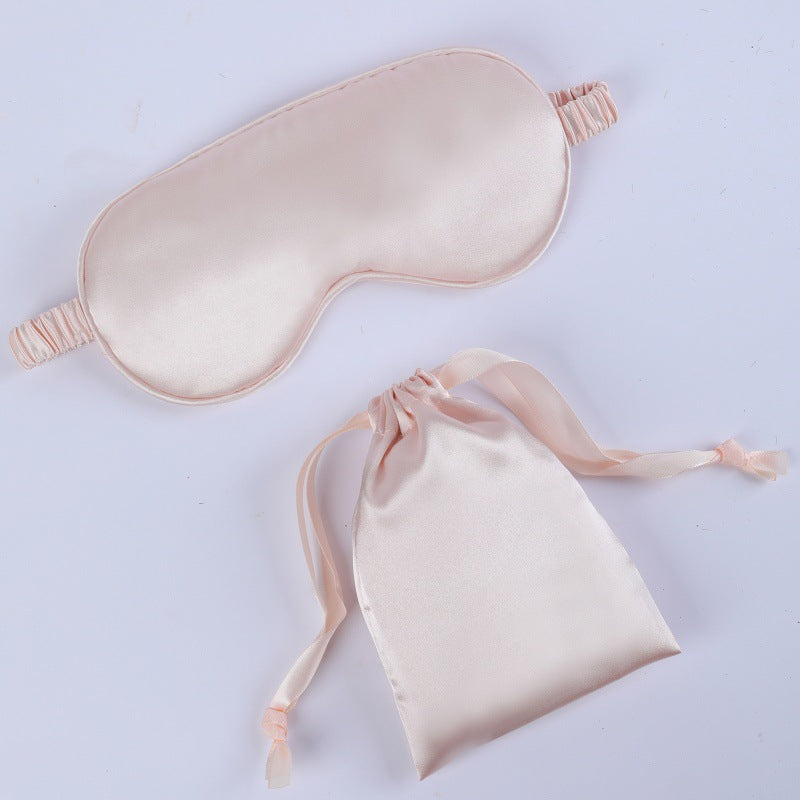 Women's nano silk sleep mask with padded eye area, adjustable elastic band, and storage pouch Stornfield