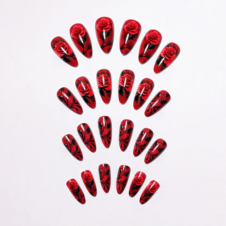 Creative Art Nails with Elegant Rose Designs Stornfield