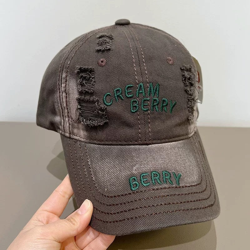 Women's Distressed Denim Baseball Hat Stornfield