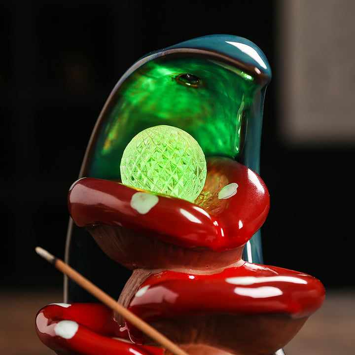 Decorative Ceramic Mushroom Incense Holder