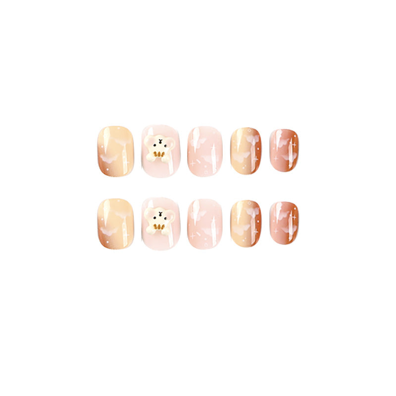 Artificial nail art with cloud design Stornfield