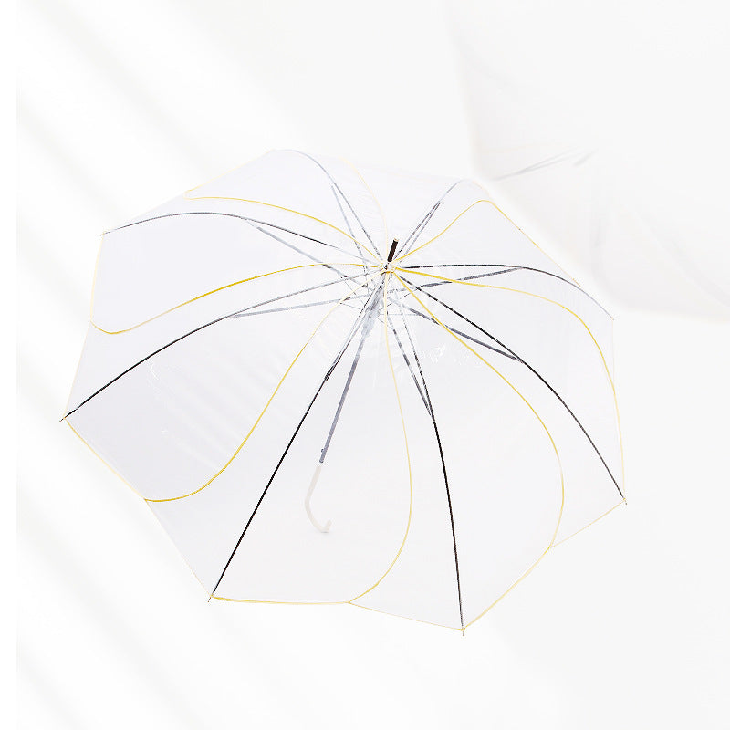 Women Transparent Design Folding Umbrella Stornfield