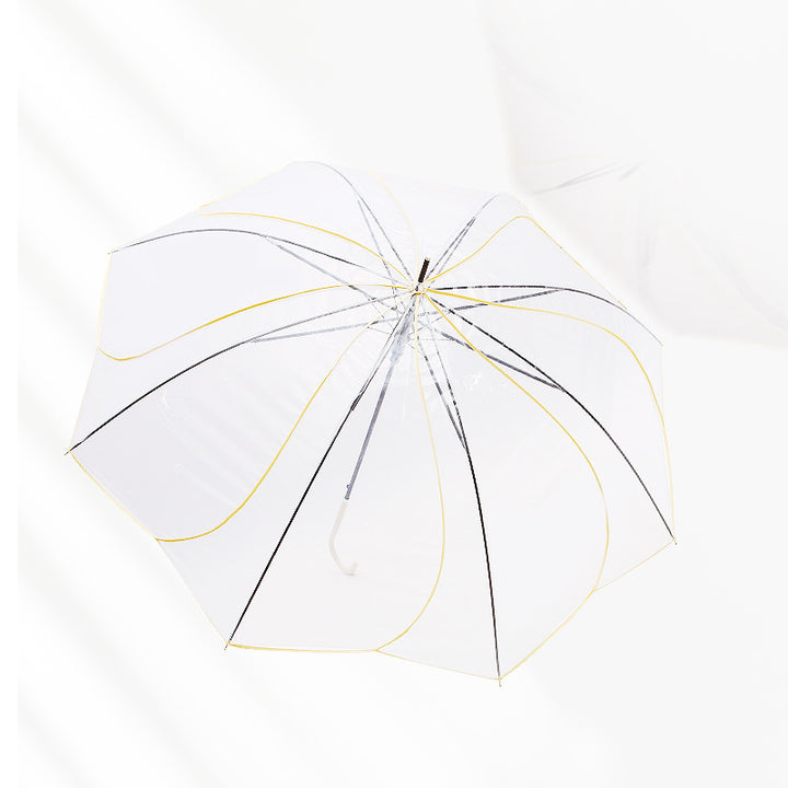 Women Transparent Design Folding Umbrella Stornfield