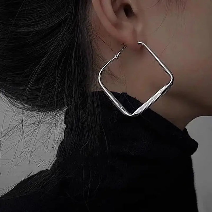 Fashionable Geometric Hoop Earrings Made of High-Quality Metal Stornfield