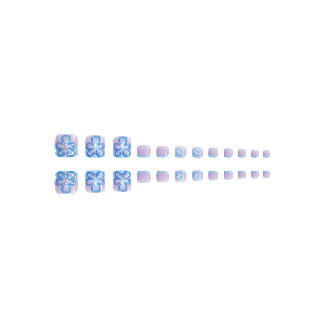 Floral 3D Press-On Nail Art Extensions Stornfield