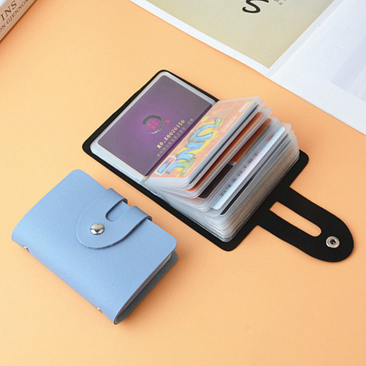 Compact Faux Leather Card Case