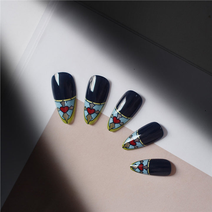 Stained Glass Inspired Press-On Nails Stornfield