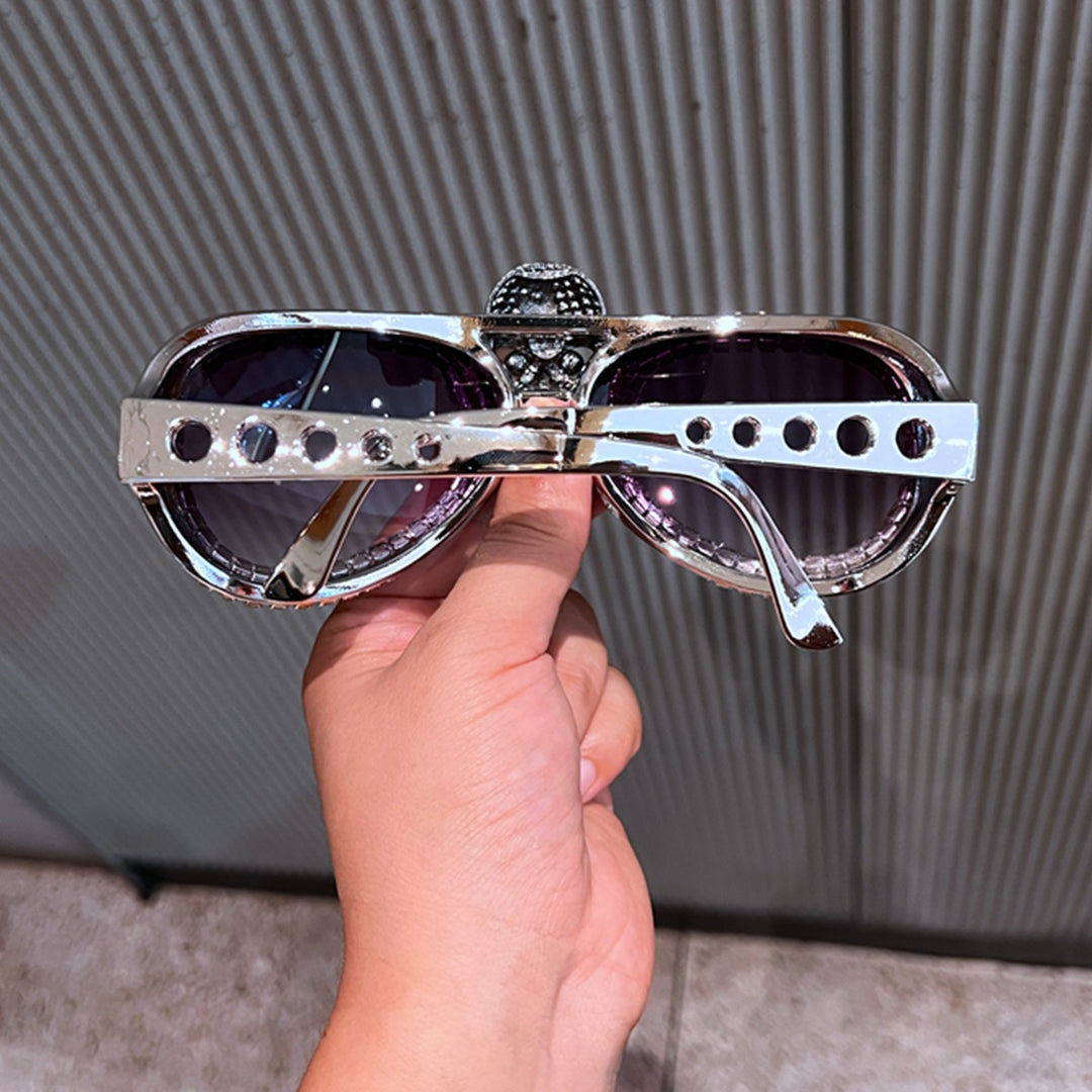 Women's statement sunglasses with eye-catching skull design and sparkling crystal detailing Stornfield