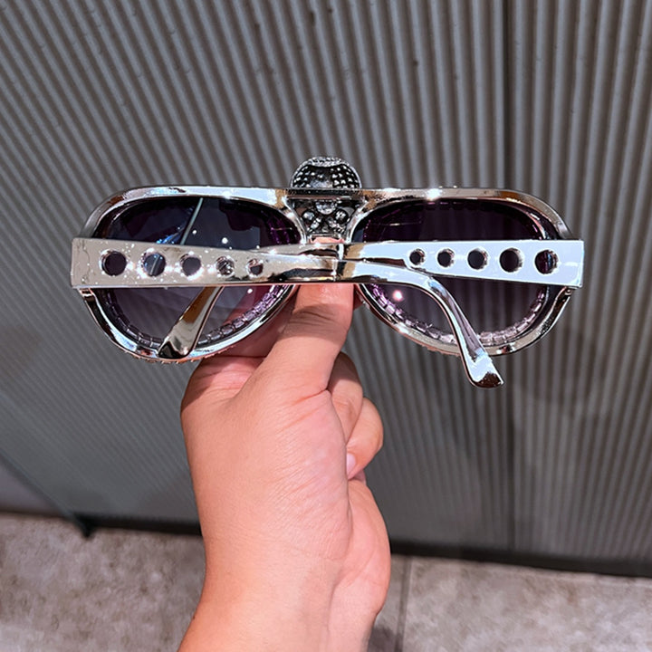 Women's statement sunglasses with eye-catching skull design and sparkling crystal detailing Stornfield