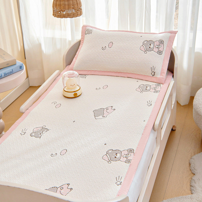 Breathable summer mattress topper for children with pillow