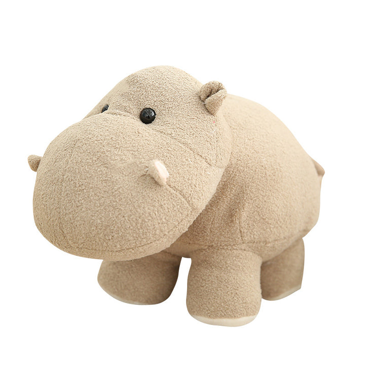Plush Hippo Cuddle Pillow with Weighted Core and Ultra-Soft Microfleece Cover Stornfield