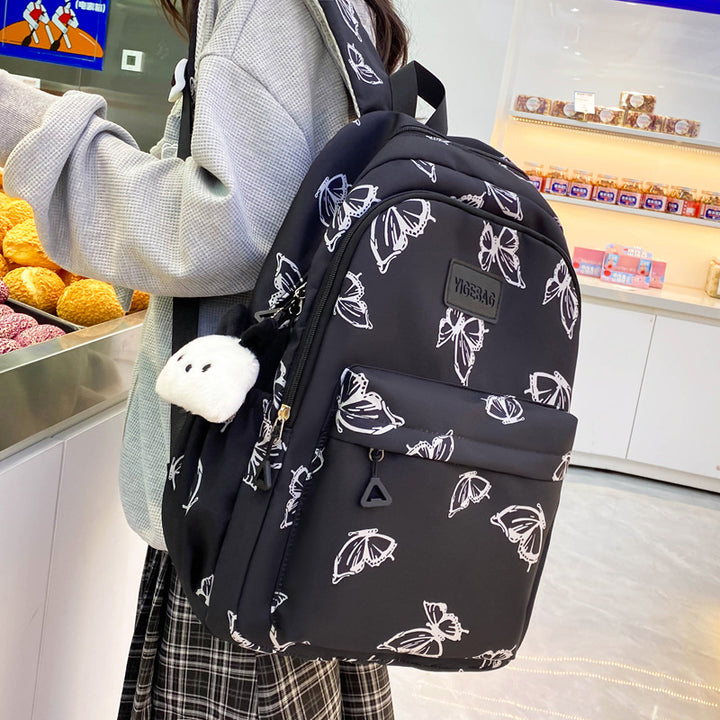 Floral Print Multi-Pocket Backpack Stornfield