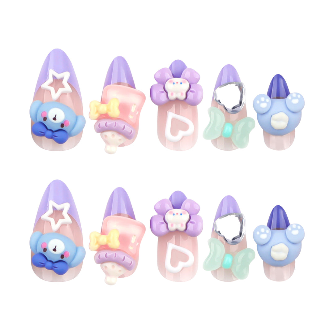 Artificial nail art with playful designs Stornfield