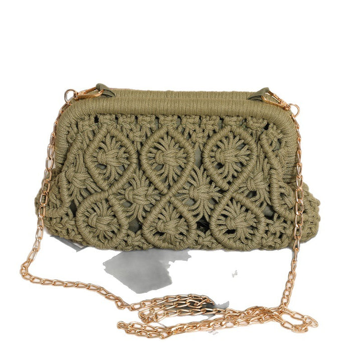 Hand-knotted shoulder bag in Boho style Stornfield