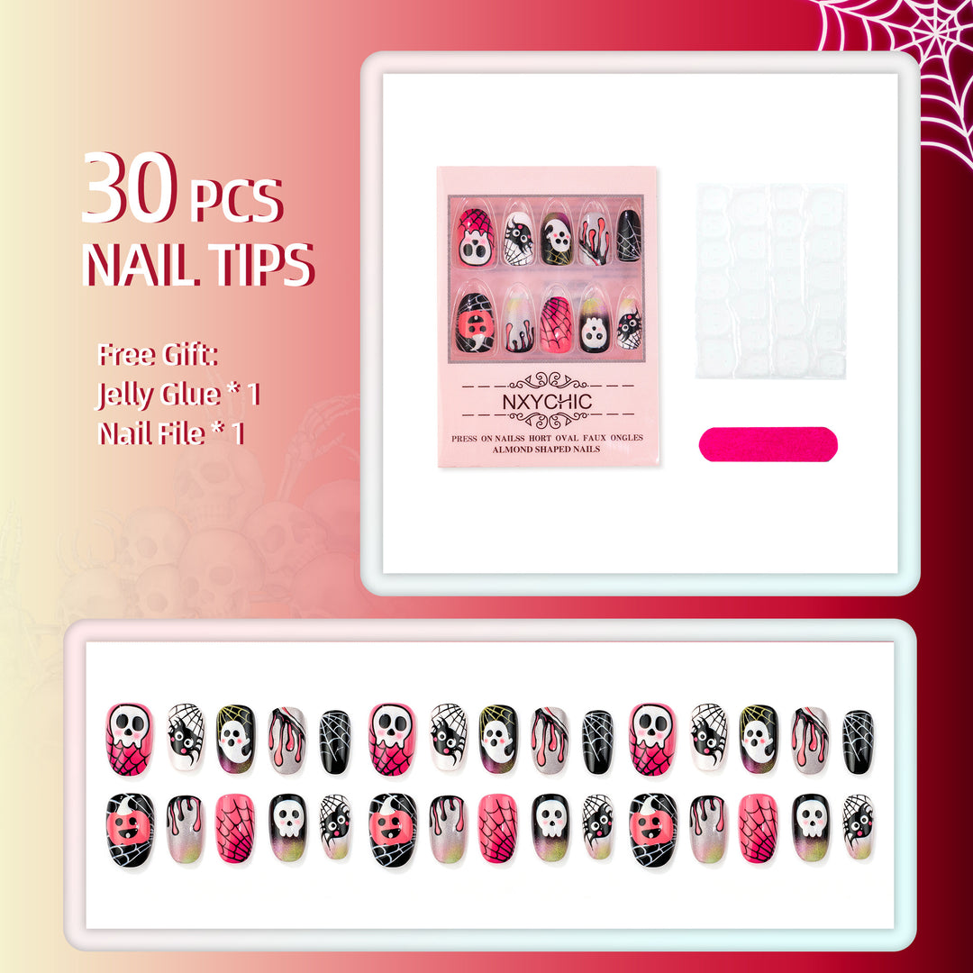 Halloween-Themed Press-On Nail Art Collection