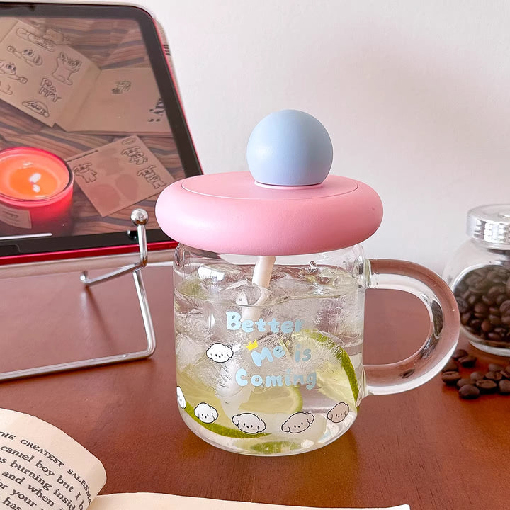 Ladies drinking glass with silicone lid Stornfield