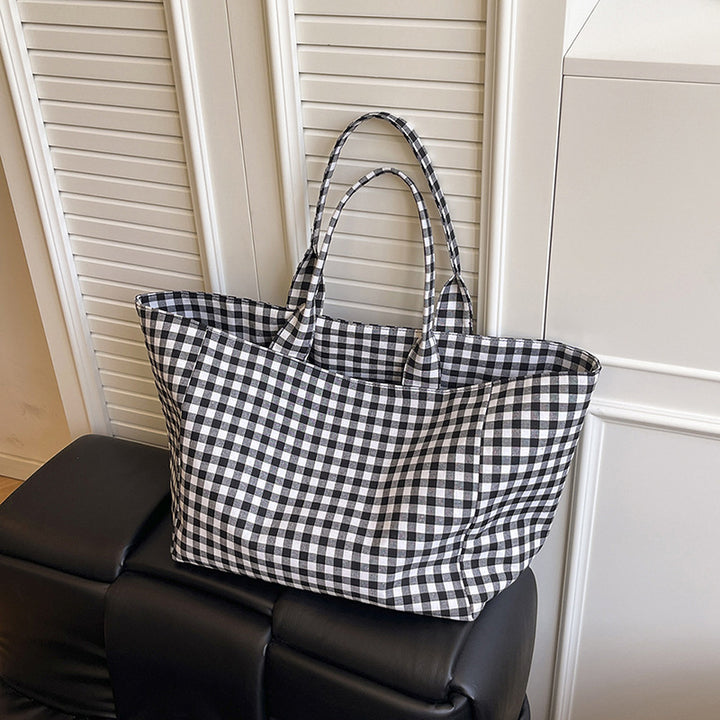 Stylish Checked Utility Tote Bag Stornfield
