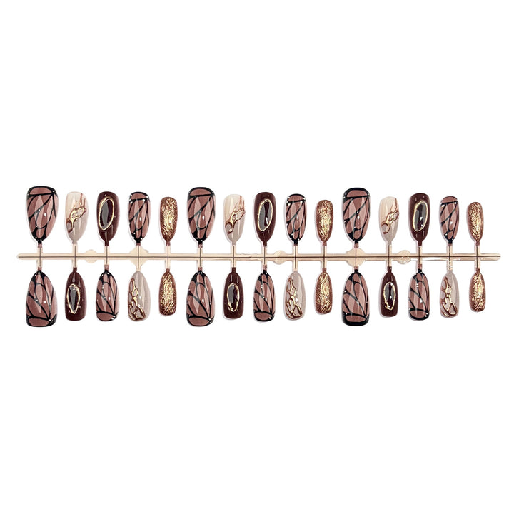 Premium Artificial Nail Set with Elegant Designs Stornfield