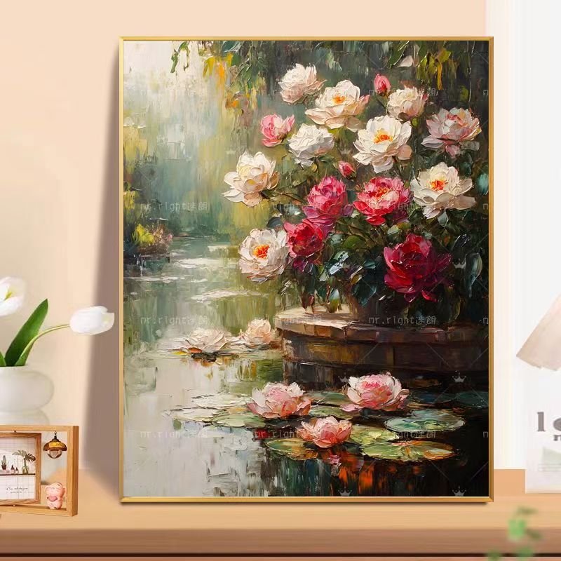 Floral Landscape Oil Painting Wall Art Stornfield