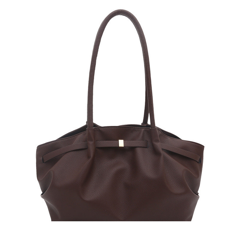 Premium Soft Leather Handheld Tote Bag Stornfield