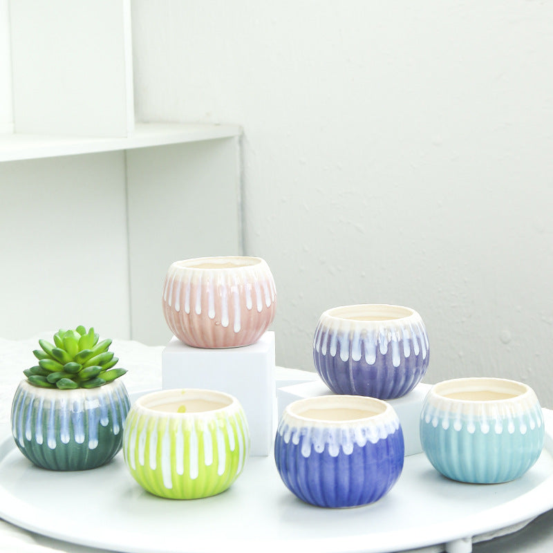 Ribbed Ceramic Planter Stornfeild