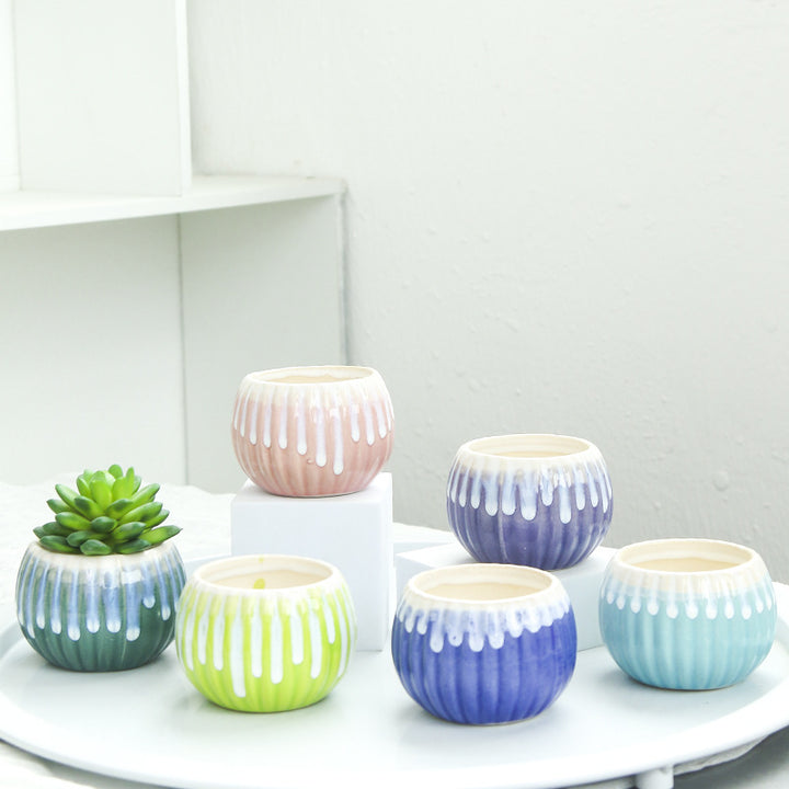 Ribbed Ceramic Planter Stornfeild