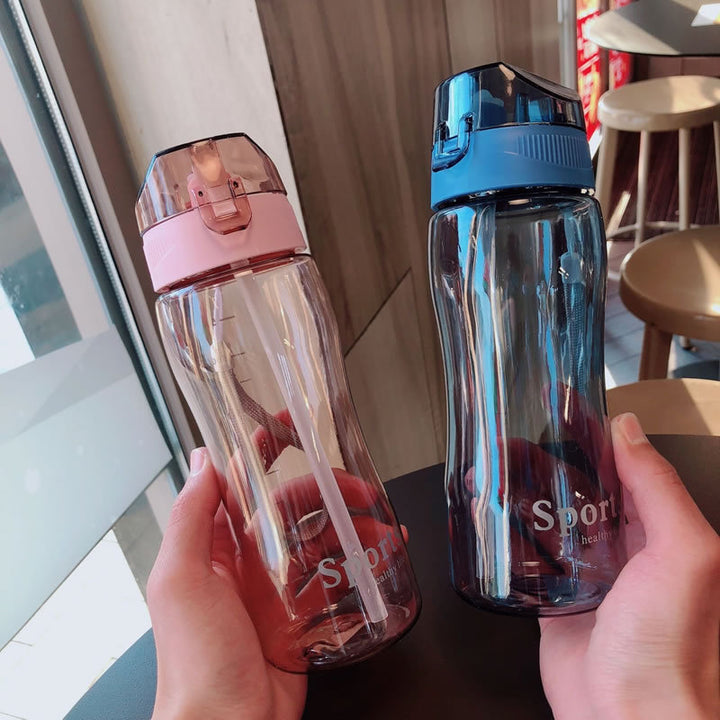 Women Ergonomic Sports Water Bottle with Integrated Straw Function Stornfield
