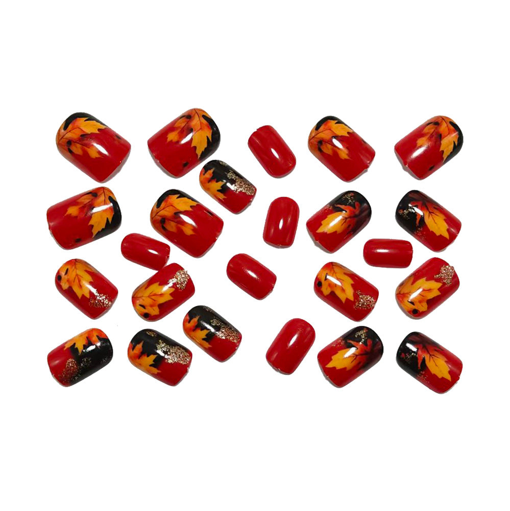 Artifical Nails in Autumn Leaf Design Stornfield