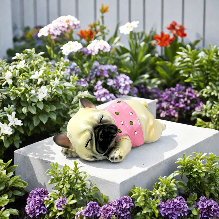 Decorative Sleeping Bulldog Figure Stornfield