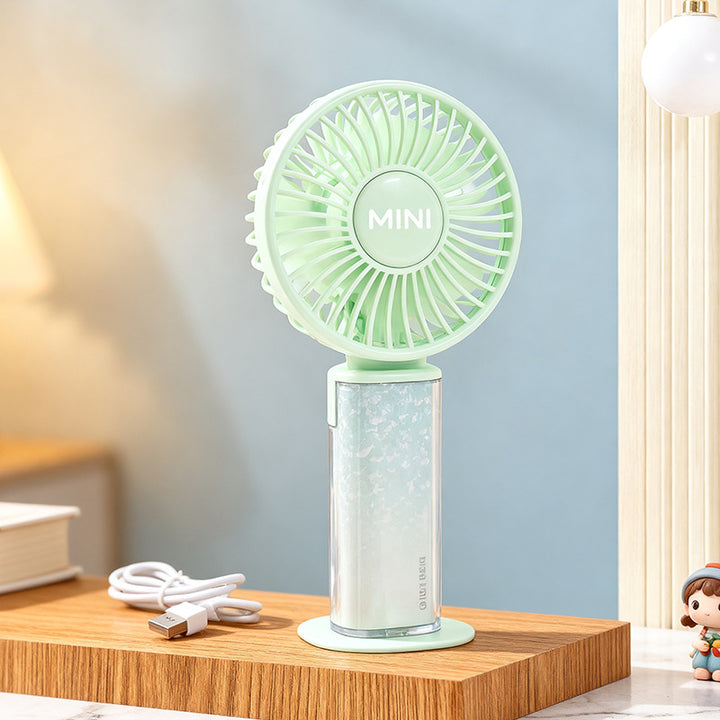 Women's Portable Hand Fan with Flexible Tilt and USB Charging Stornfield