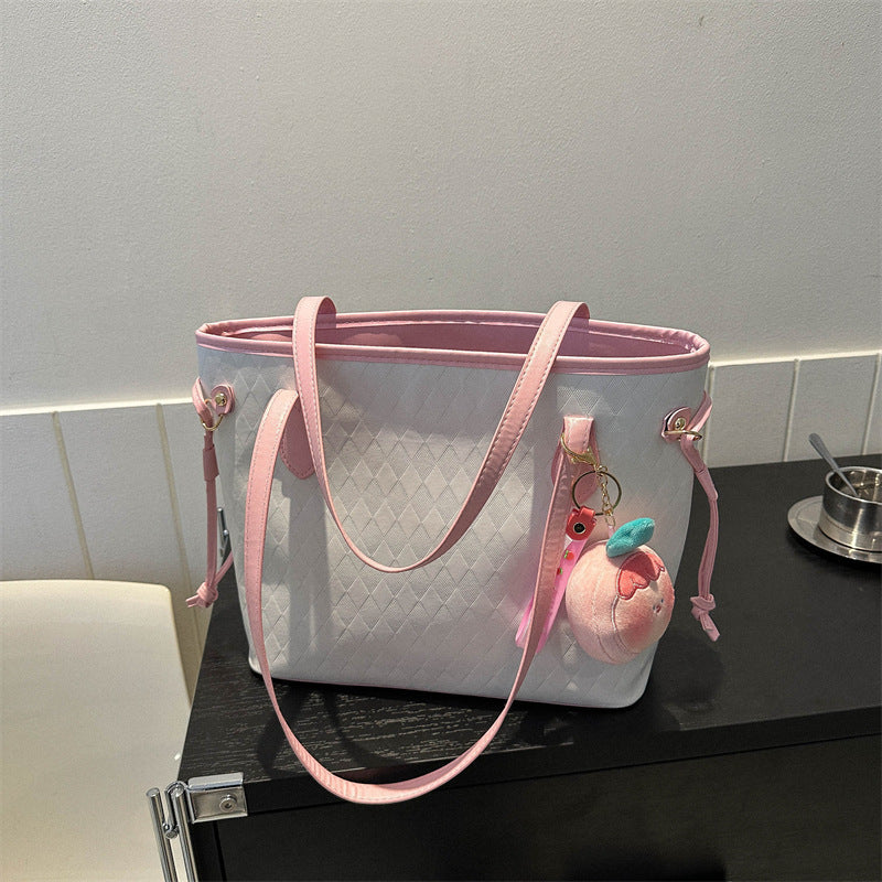 Quilted Pattern Handheld Tote Bag Stornfield