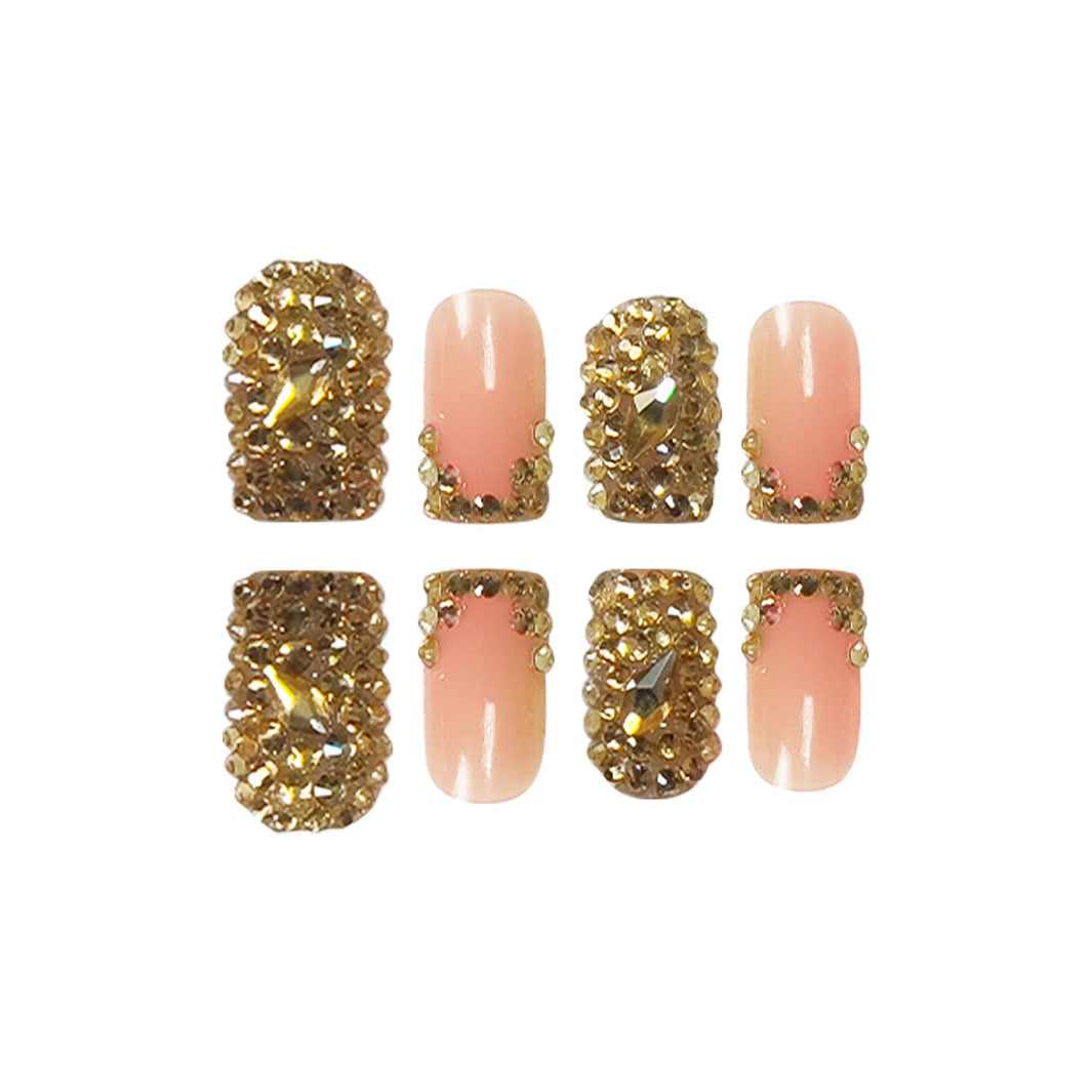 Glamorous Rhinestone-Embellished Nail Extensions Stornfield