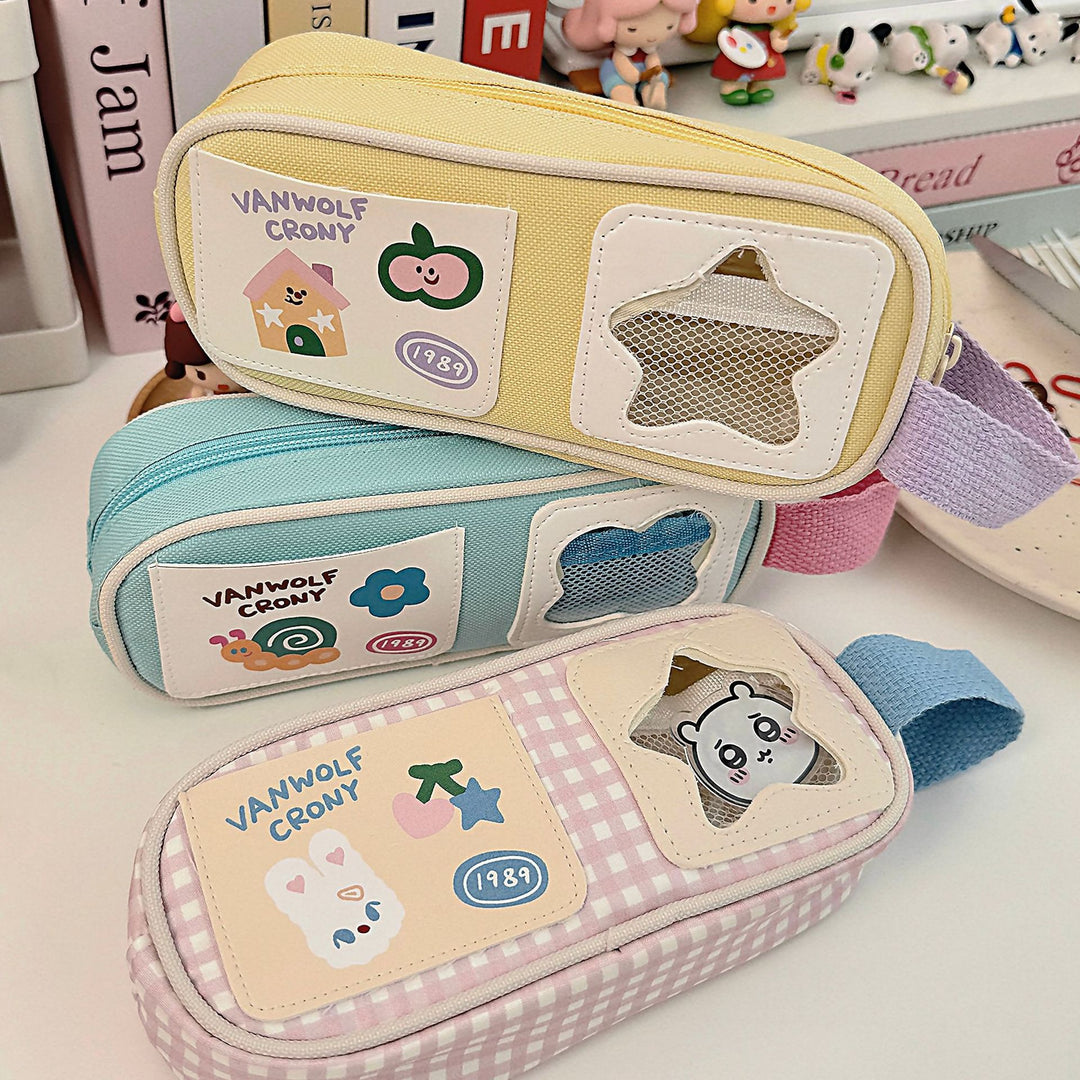 Fun-Themed Multi-Compartment Pencil Case