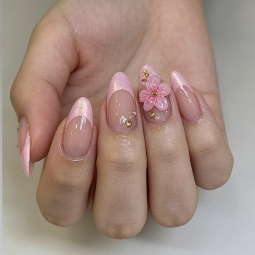 Artificial nails with floral 3D design Stornfield