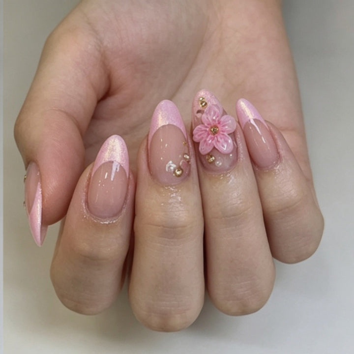 Artificial nails with floral 3D design Stornfield