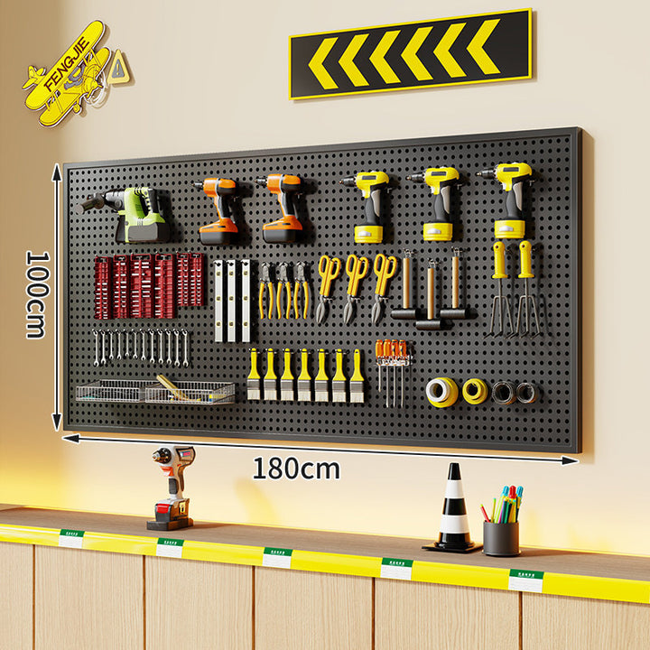 Large Rectangle Wall-Mounted Perforated Metal Pegboard Tool Storage Panel