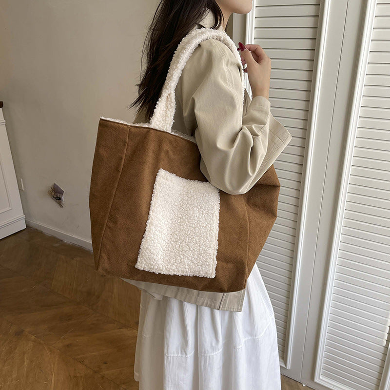 Cozy Sherpa Lined Tote Bag Stornfield