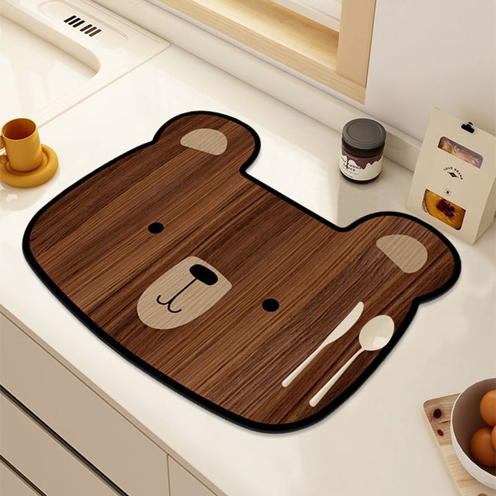 Cute Animal-Themed Kitchen Mat