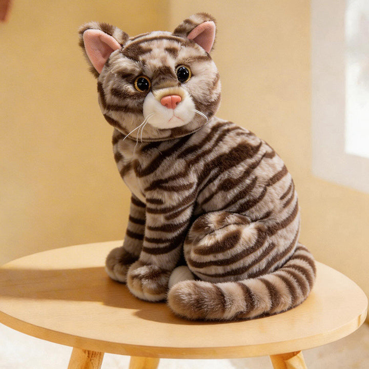 Lifelike Stretching Cat Plush Floor Cuddle Pillow Stornfield
