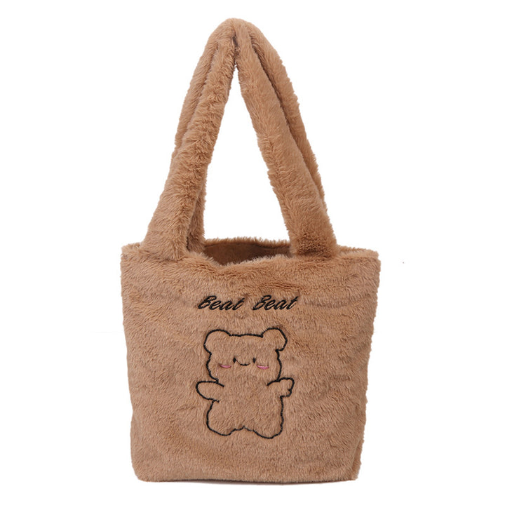 Plush Cartoon Bear Tote Bag