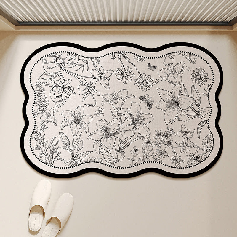 Floral Shaped Decorative Area Mat