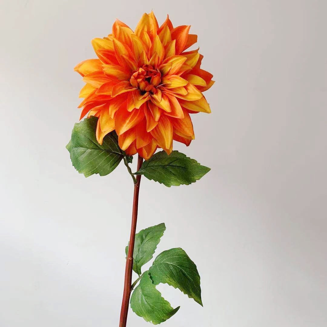 Lifelike Decorative Dahlia Stem