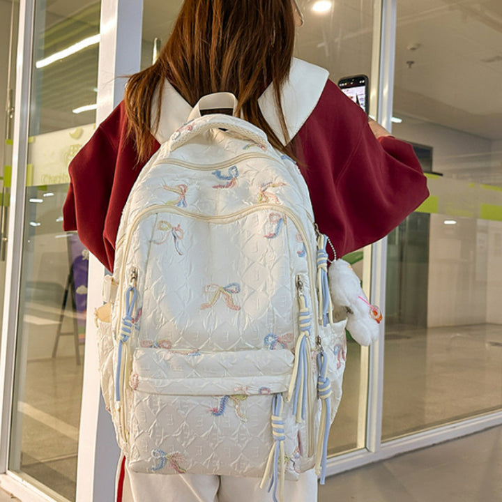 Quilted Bow-Detail Fashion Backpack Stornfield