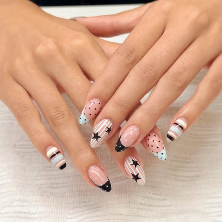 Artistic Gradient Press-On Nail Set Stornfield